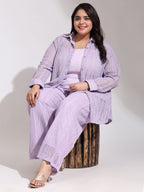 Plus size 3 pcs cord set for women