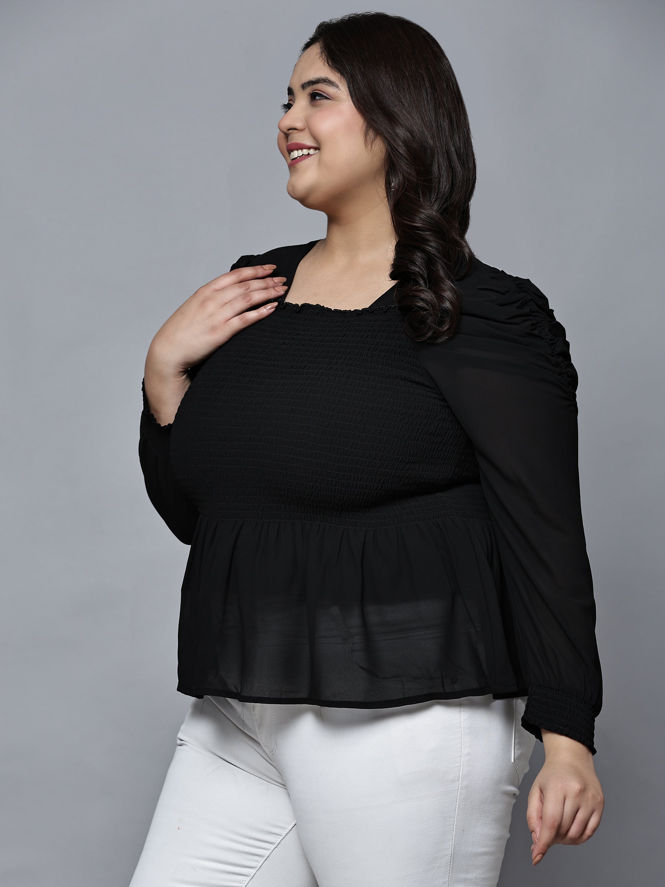 Refined Radiance Puff Sleeve Top