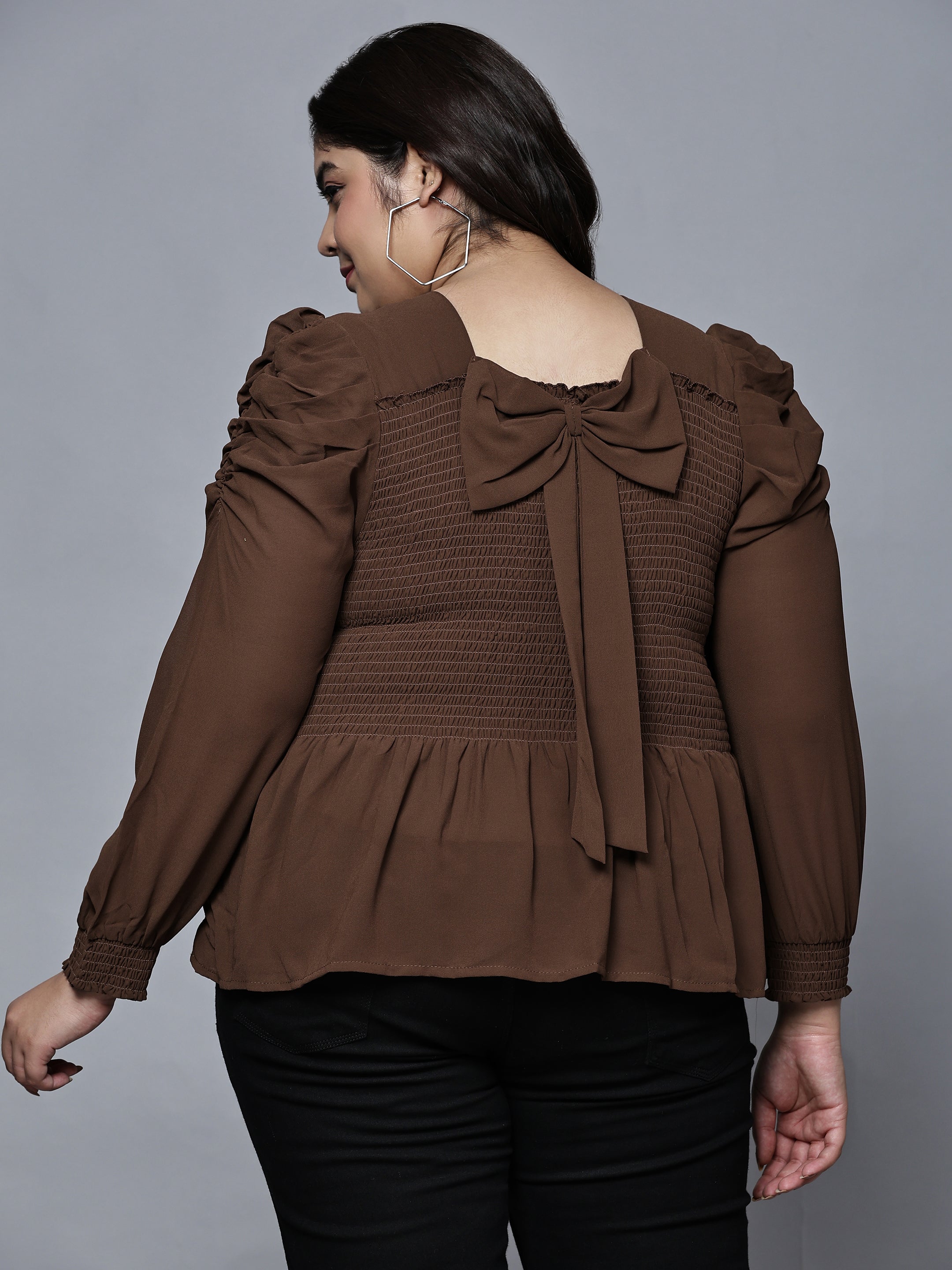 Luminous Puff Sleeve Top