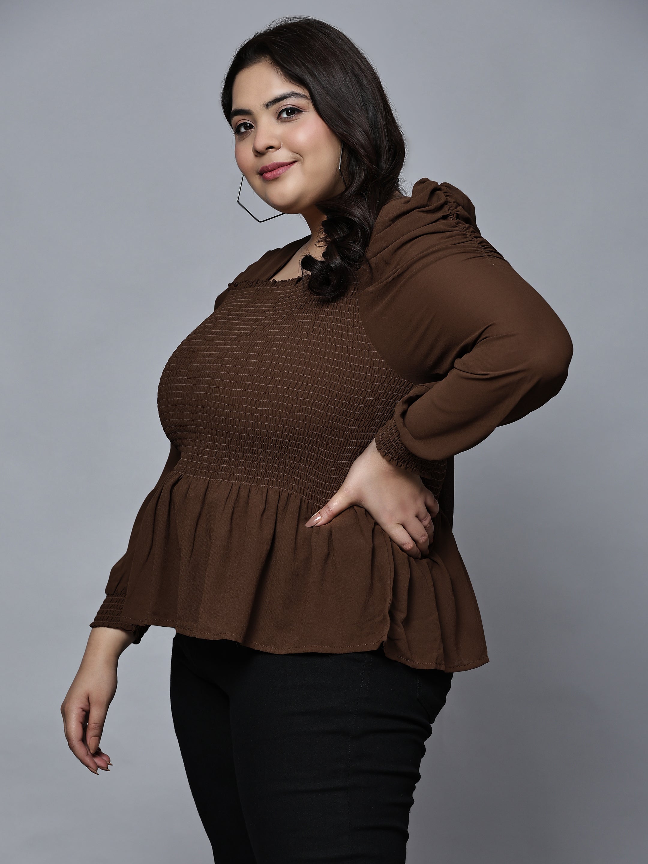 Luminous Puff Sleeve Top