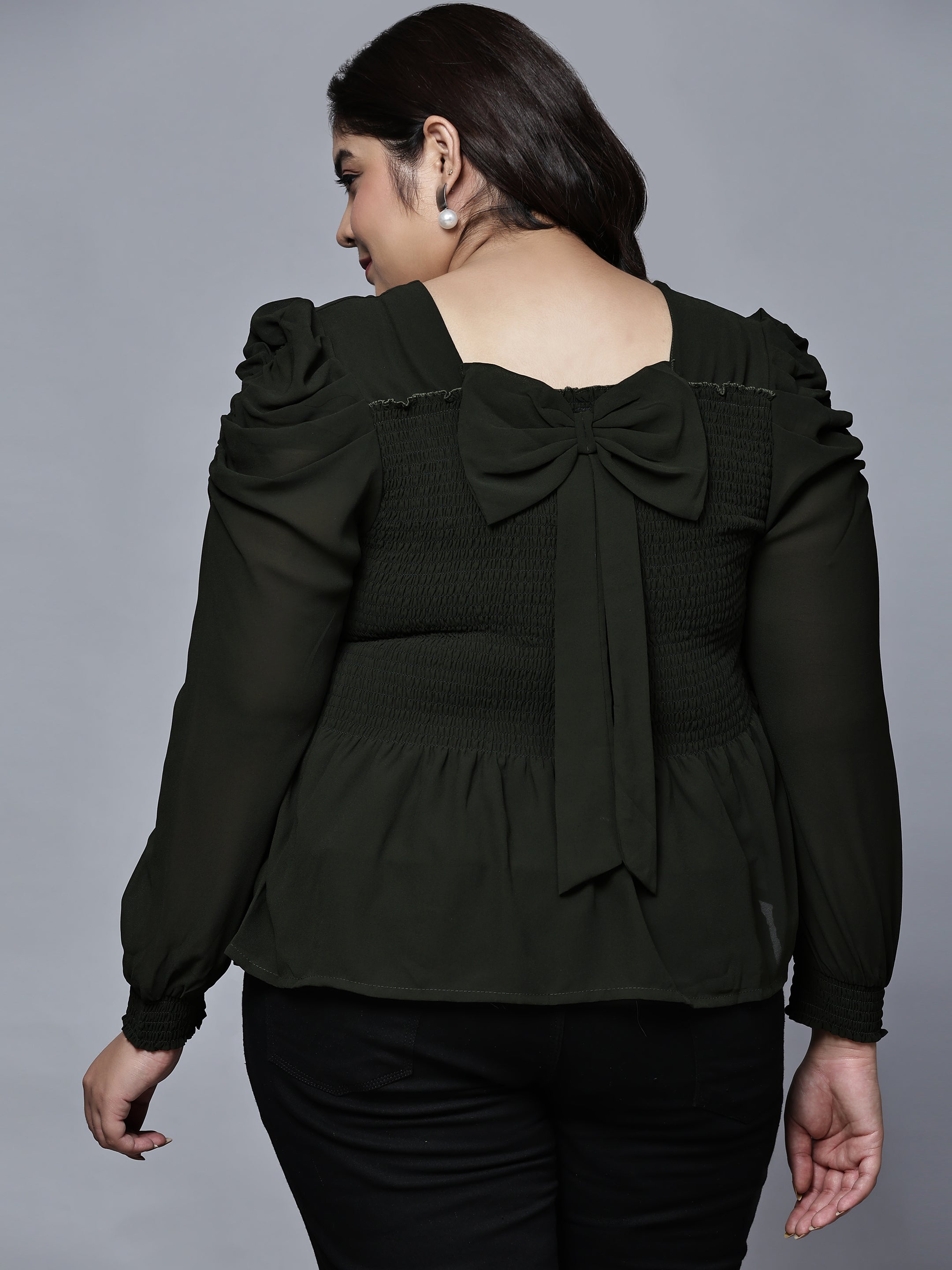 Buy Plus Size Puff Sleeves 