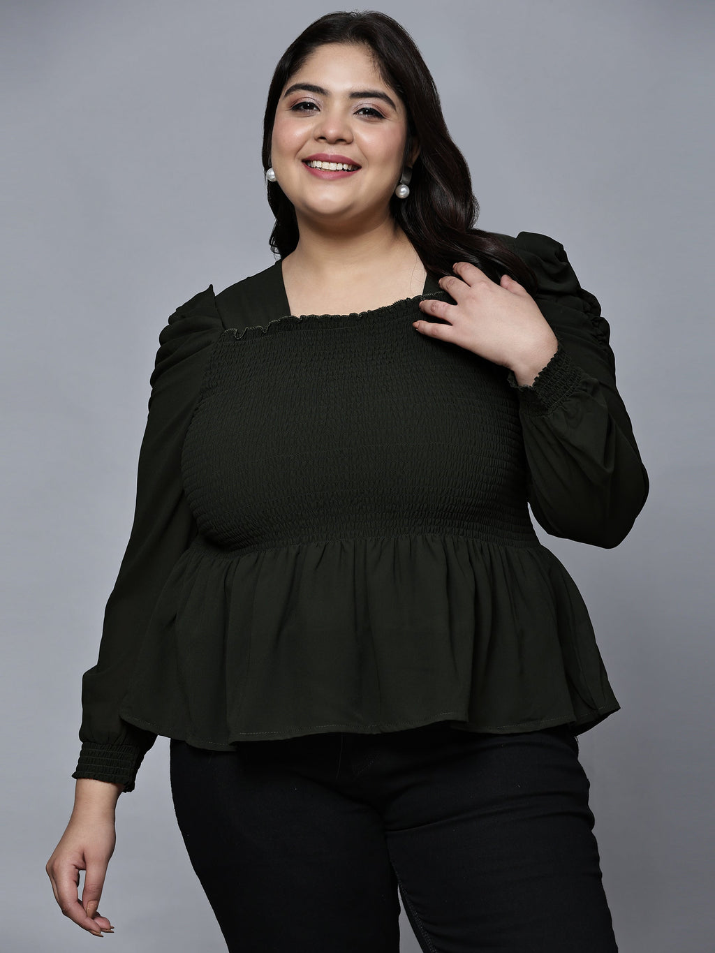 Buy Plus Size Puff Sleeves 