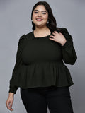 Buy Plus Size Puff Sleeves 