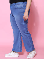 Light blue wide leg jeans