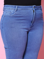 Light blue wide leg jeans