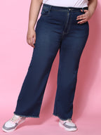 Tint color wide leg jeans