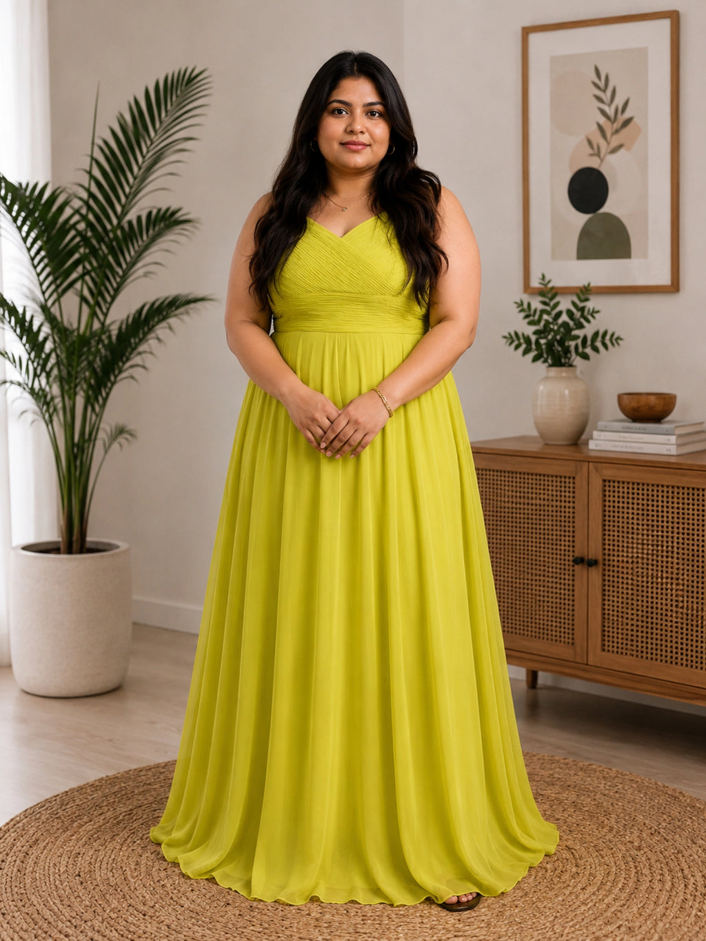 Light Green Lovely Lush Partywear Dress