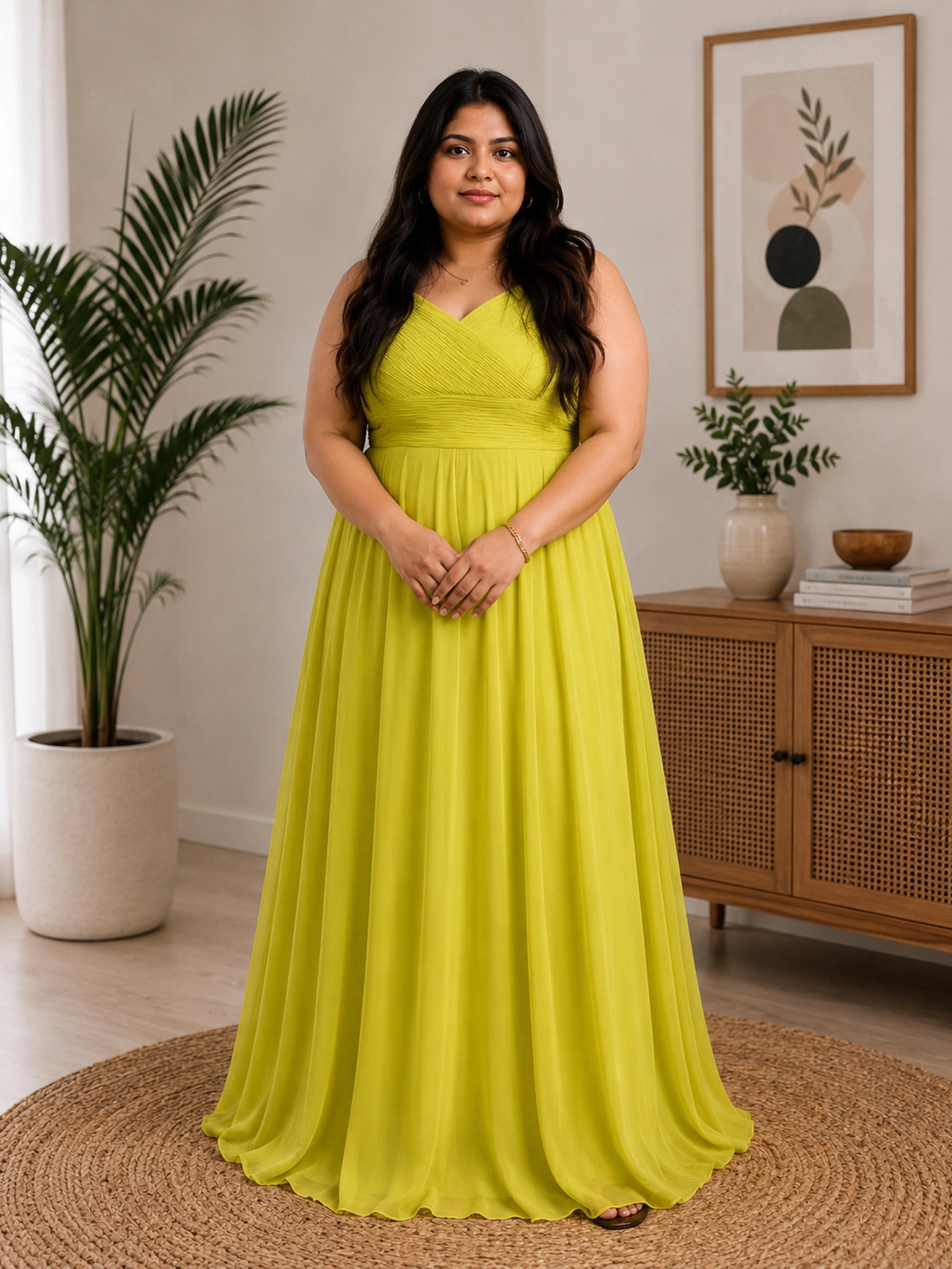 Light Green Lovely Lush Partywear Dress