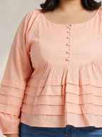 Petal Peplum - Peach