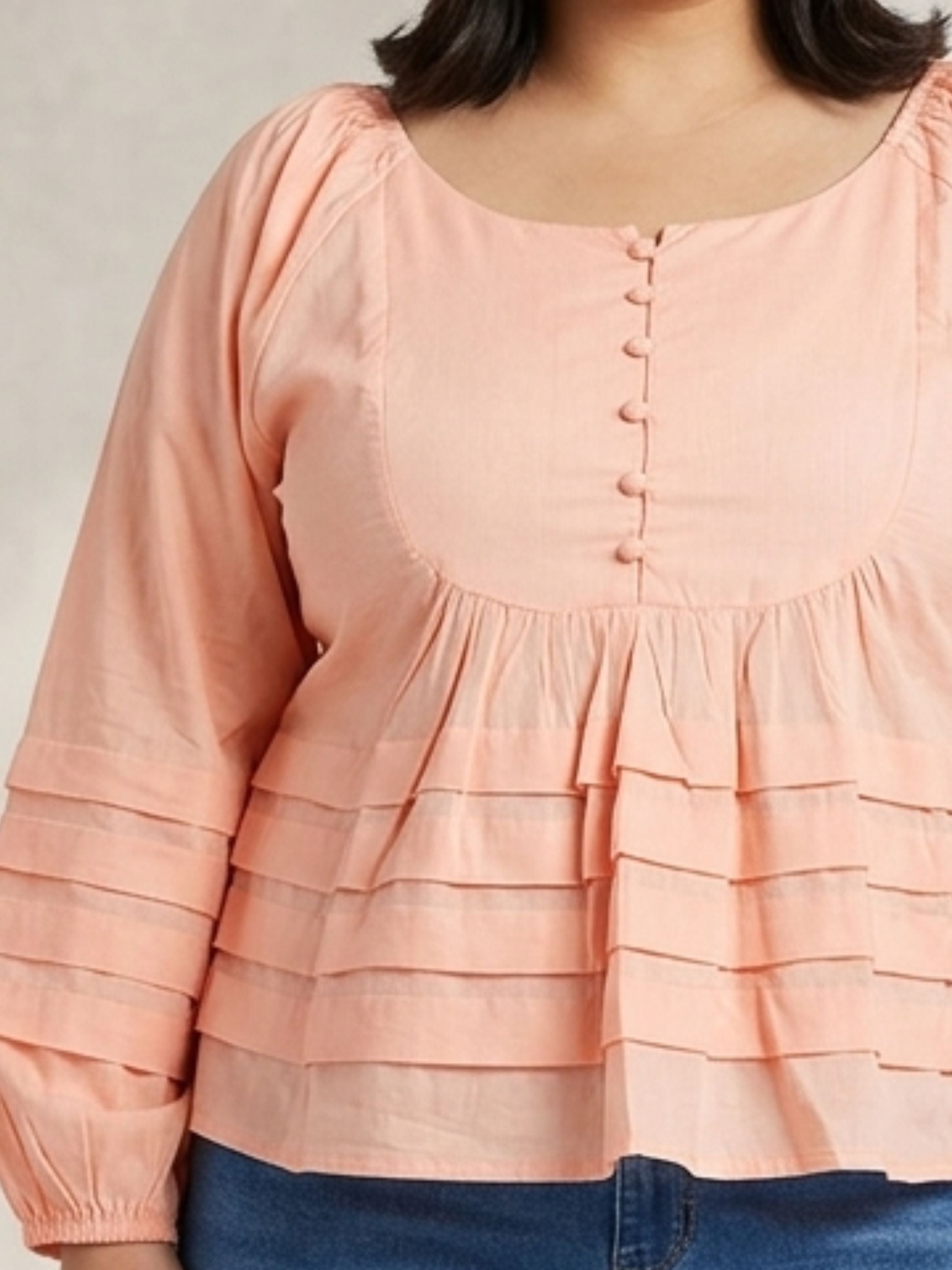 Petal Peplum - Peach