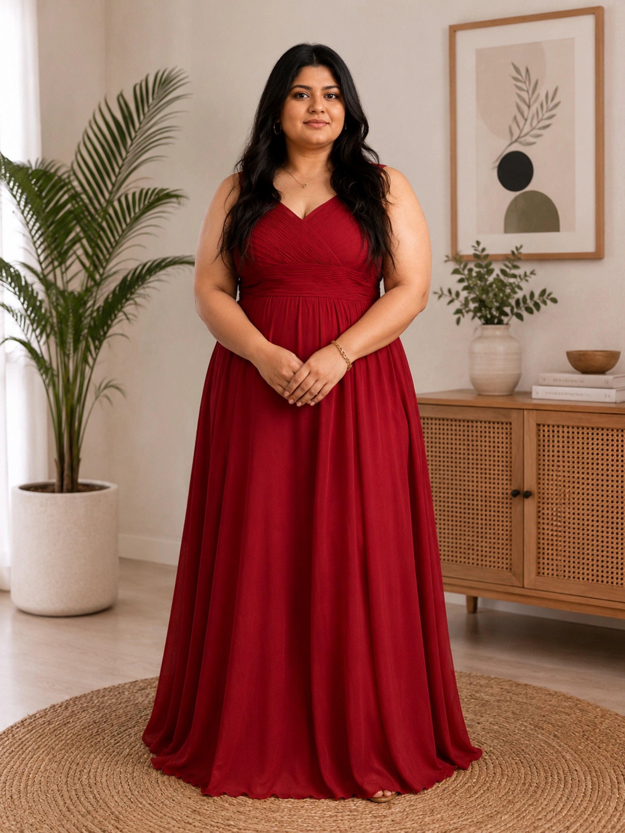 Red Lovely Lush Partywear Dress