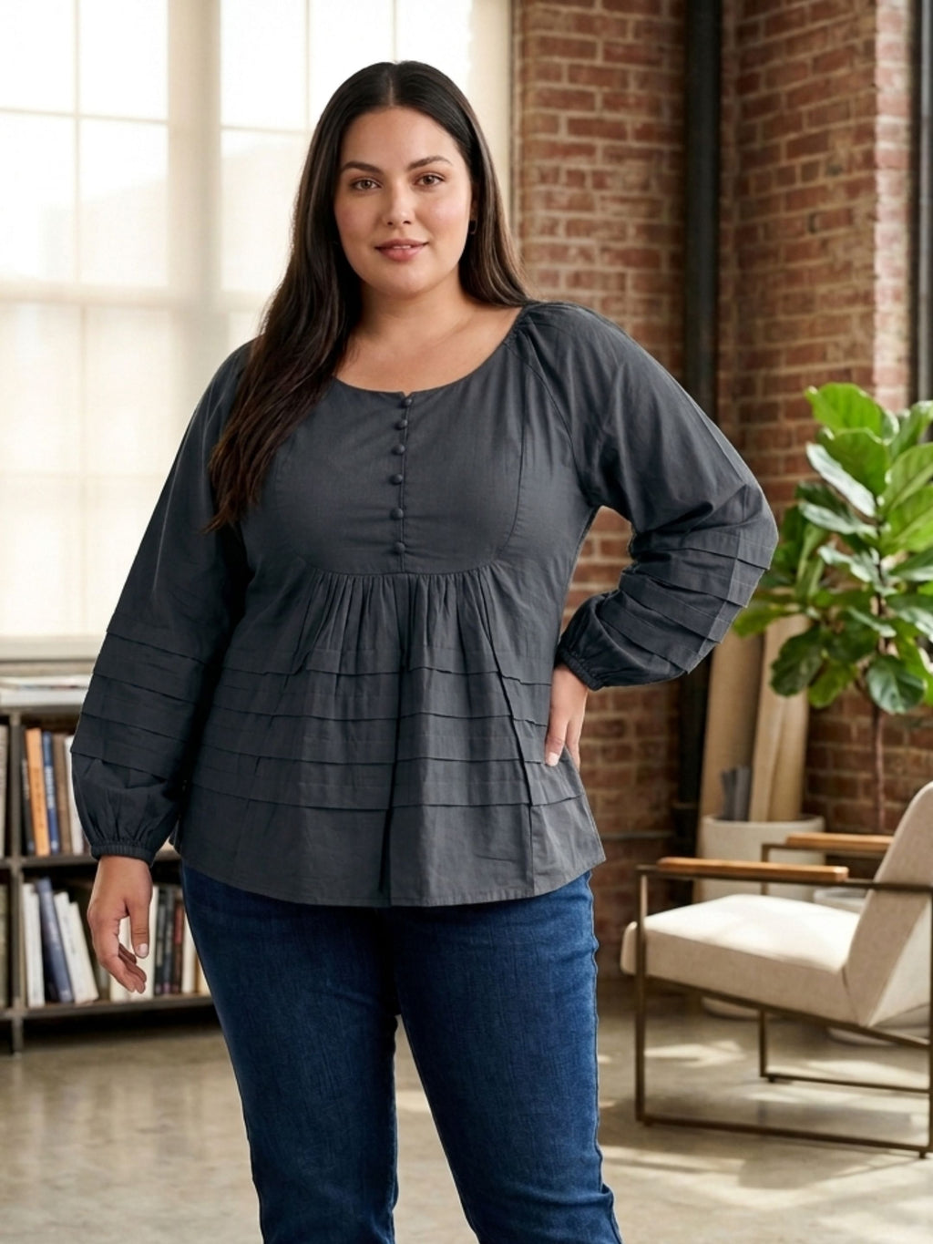 Petal Peplum - Grey
