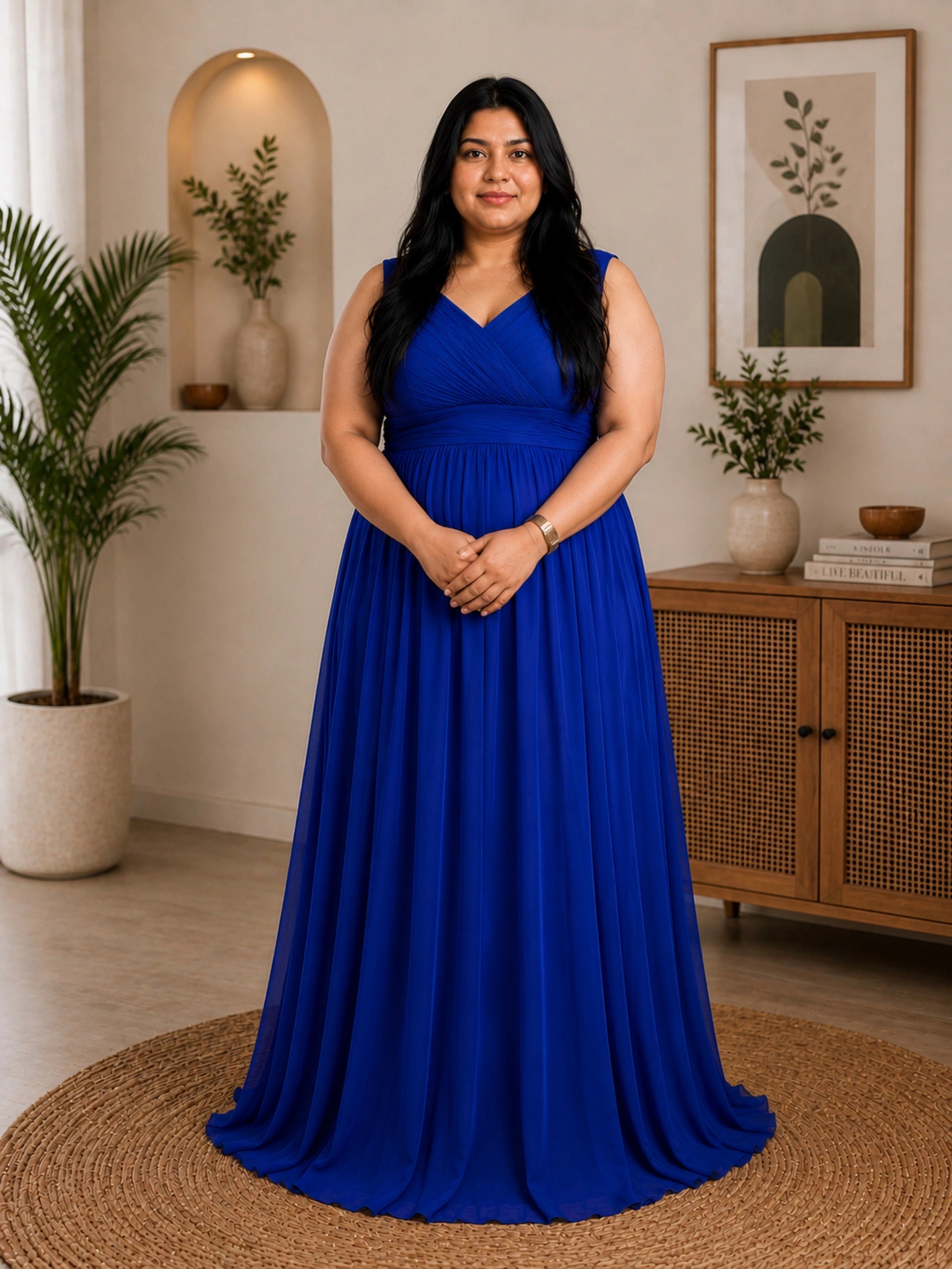 Royal Blue Lovely Lush Partywear Dress