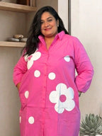 Light Pink Bloom Dot Shirt Dress